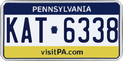 PA license plate KAT6338