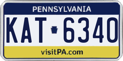 PA license plate KAT6340