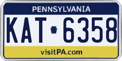 PA license plate KAT6358