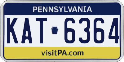 PA license plate KAT6364