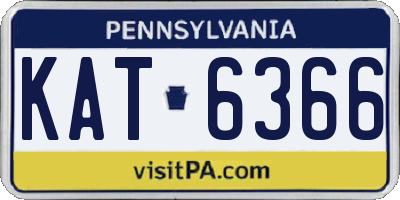 PA license plate KAT6366