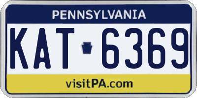 PA license plate KAT6369