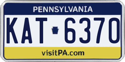 PA license plate KAT6370