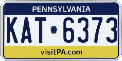 PA license plate KAT6373