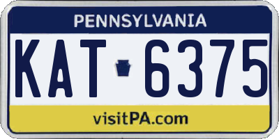 PA license plate KAT6375