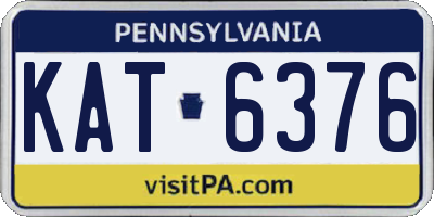 PA license plate KAT6376
