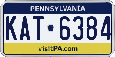 PA license plate KAT6384