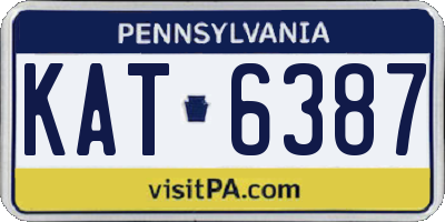 PA license plate KAT6387