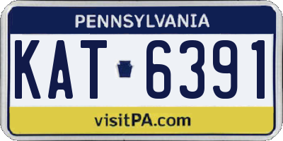 PA license plate KAT6391
