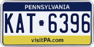 PA license plate KAT6396