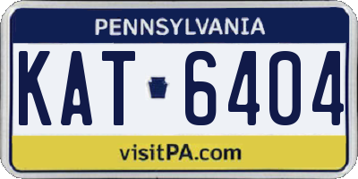 PA license plate KAT6404