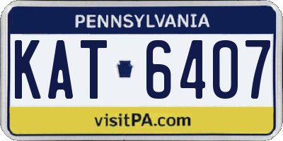 PA license plate KAT6407