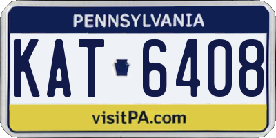 PA license plate KAT6408