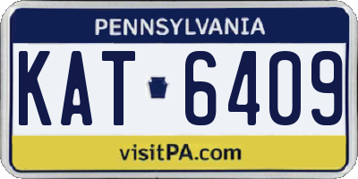 PA license plate KAT6409
