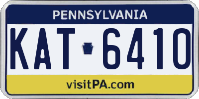 PA license plate KAT6410