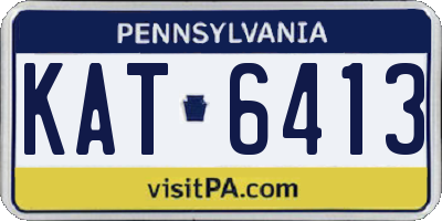 PA license plate KAT6413