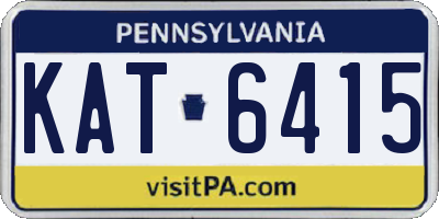 PA license plate KAT6415