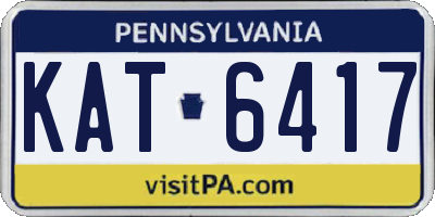 PA license plate KAT6417