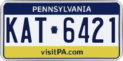 PA license plate KAT6421