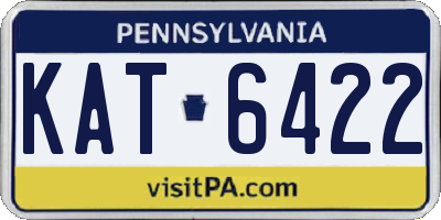 PA license plate KAT6422