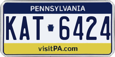 PA license plate KAT6424