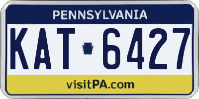 PA license plate KAT6427