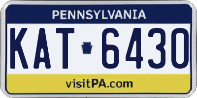 PA license plate KAT6430