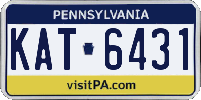 PA license plate KAT6431