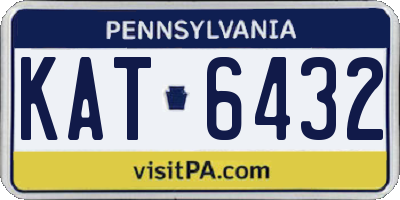 PA license plate KAT6432
