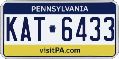 PA license plate KAT6433