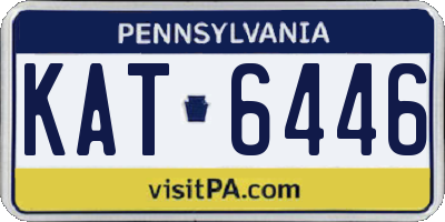 PA license plate KAT6446