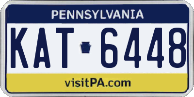 PA license plate KAT6448