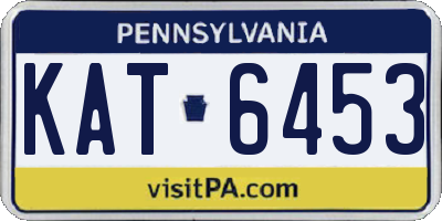 PA license plate KAT6453