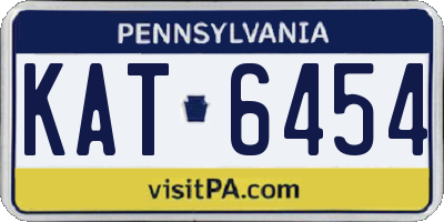 PA license plate KAT6454