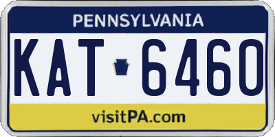 PA license plate KAT6460