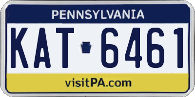PA license plate KAT6461