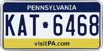 PA license plate KAT6468
