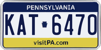 PA license plate KAT6470