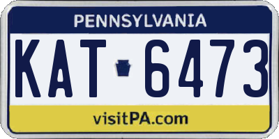 PA license plate KAT6473