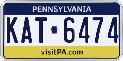 PA license plate KAT6474