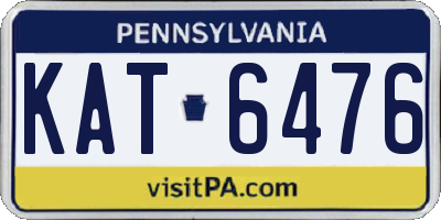 PA license plate KAT6476