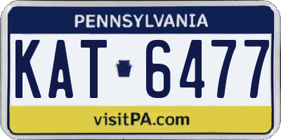 PA license plate KAT6477