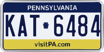 PA license plate KAT6484