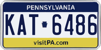 PA license plate KAT6486