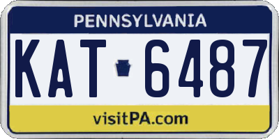PA license plate KAT6487