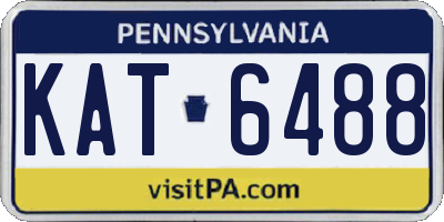 PA license plate KAT6488