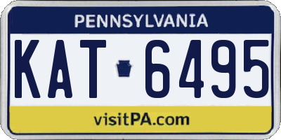 PA license plate KAT6495