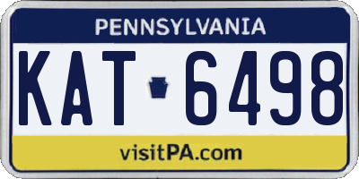 PA license plate KAT6498