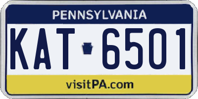 PA license plate KAT6501