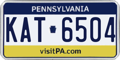 PA license plate KAT6504